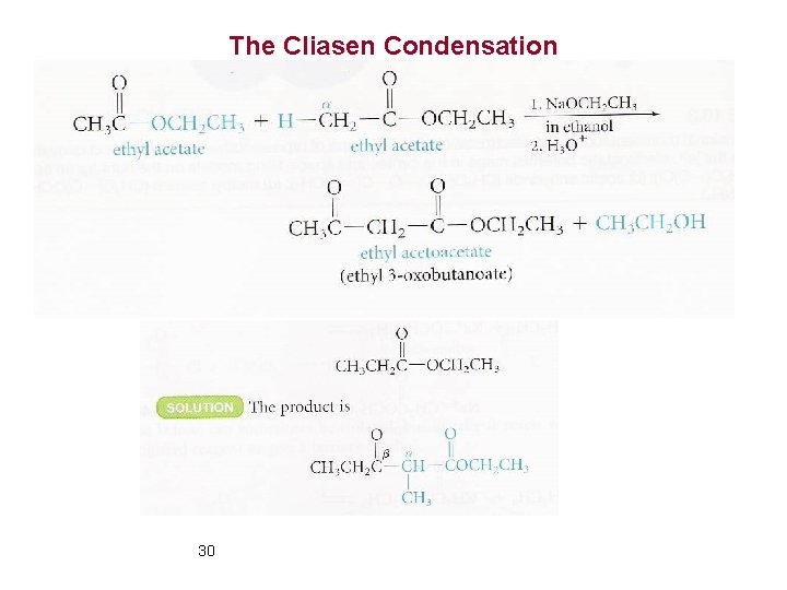 The Cliasen Condensation 30 