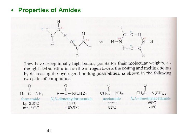  • Properties of Amides 41 