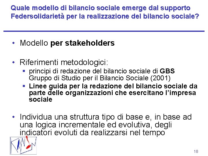 Quale modello di bilancio sociale emerge dal supporto Federsolidarietà per la realizzazione del bilancio