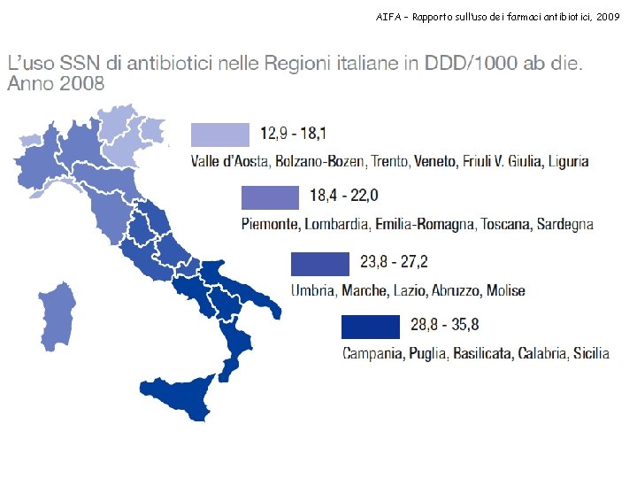 AIFA – Rapporto sull’uso dei farmaci antibiotici, 2009 