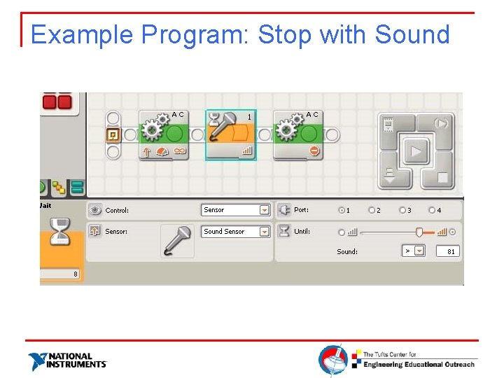 Example Program: Stop with Sound 