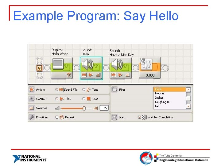 Example Program: Say Hello 