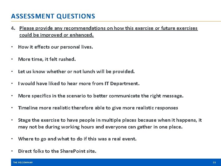 TABLETOP EXERCISE AFTER ACTION REVIEW SANITIZED VERSION Name