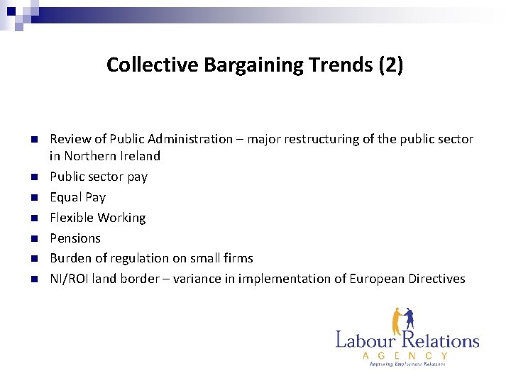 Collective Bargaining Trends (2) n n n n Review of Public Administration – major