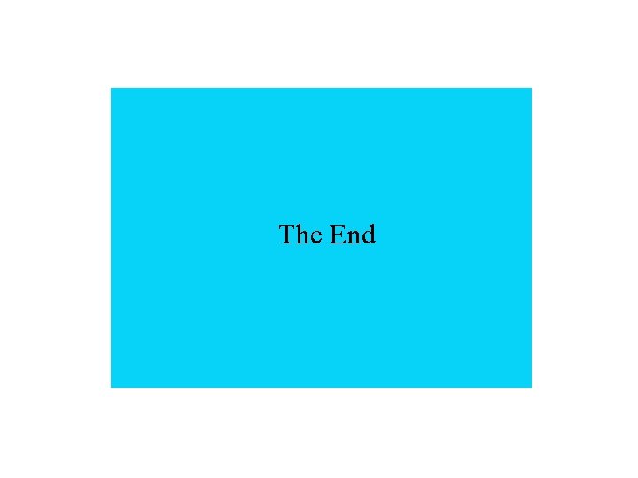 The End 