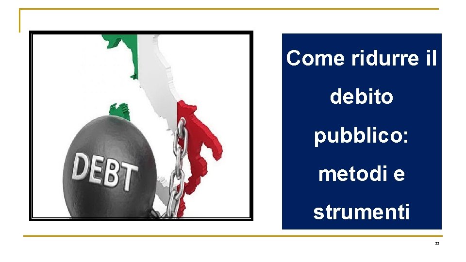 Come ridurre il debito pubblico: metodi e strumenti 22 