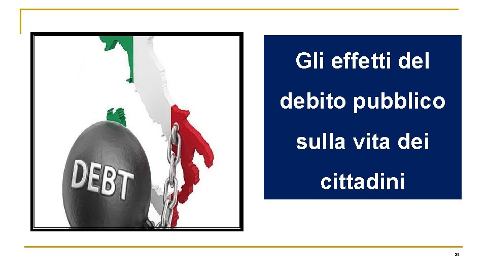 Gli effetti del debito pubblico sulla vita dei cittadini 24 