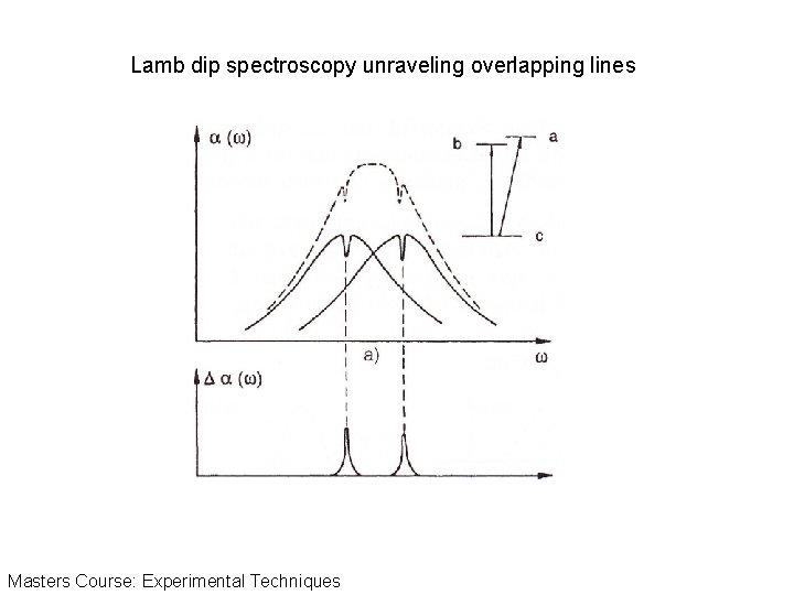 Lamb dip spectroscopy unraveling overlapping lines Masters Course: Experimental Techniques 