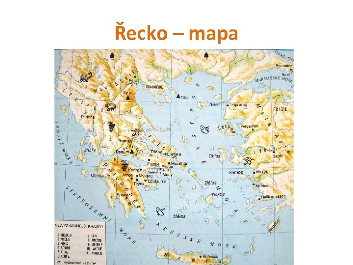 Řecko – mapa 