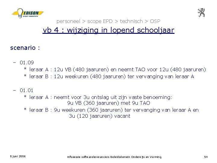 personeel > scope EPD > technisch > OSP vb 4 : wijziging in lopend