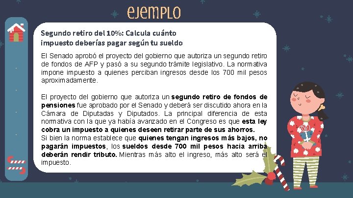 ejemplo Segundo retiro del 10%: Calcula cuánto impuesto deberías pagar según tu sueldo. .