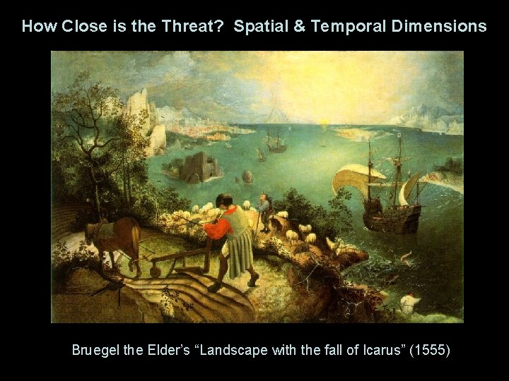 How Close is the Threat? Spatial & Temporal Dimensions Bruegel the Elder’s “Landscape with