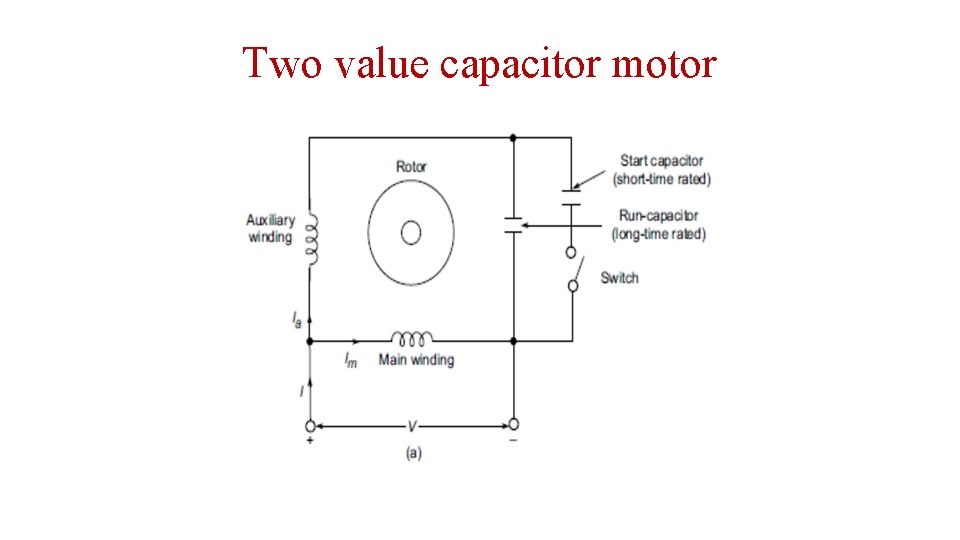 Two value capacitor motor 