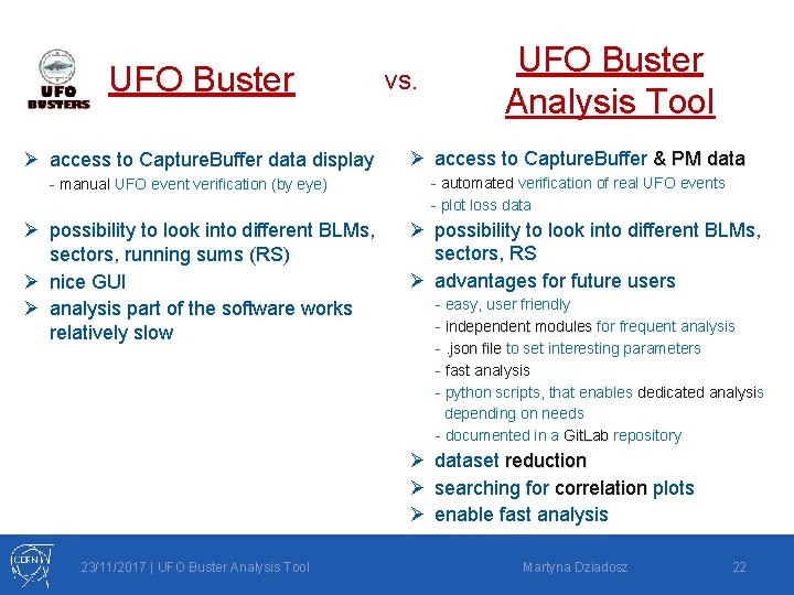 UFO Buster Ø access to Capture. Buffer data display - manual UFO event verification