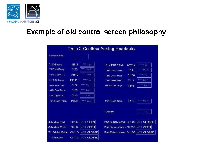 Example of old control screen philosophy 