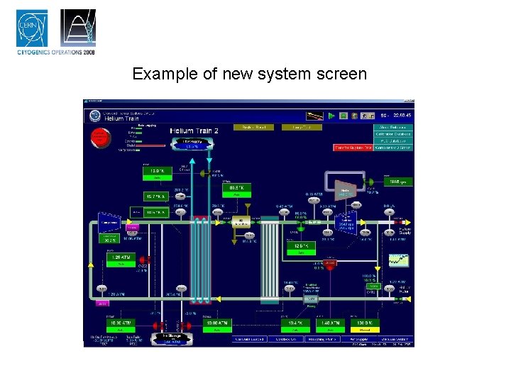Example of new system screen 