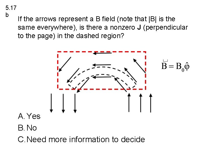 5. 17 b If the arrows represent a B field (note that |B| is