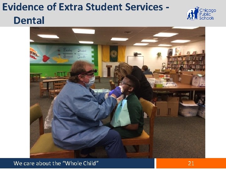 Evidence of Extra Student Services Dental We care about the “Whole Child” 21 