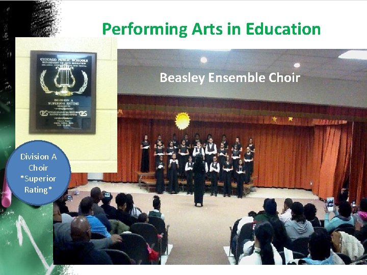 Performing Arts in Education Beasley Ensemble Choir Division A Choir *Superior Rating* 26 