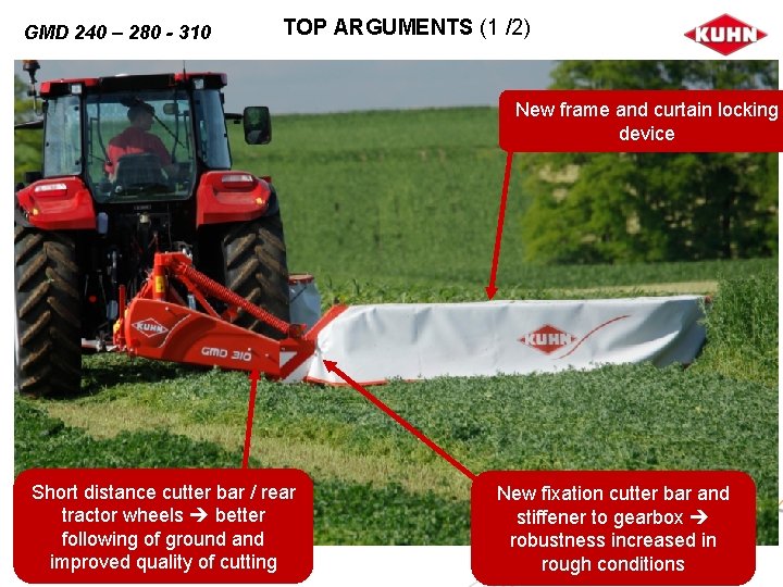 GMD 240 – 280 - 310 TOP ARGUMENTS (1 /2) New frame and curtain