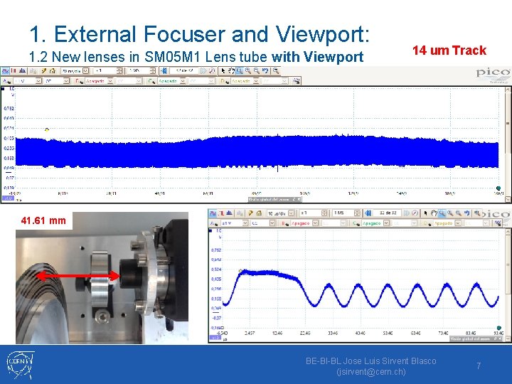 1. External Focuser and Viewport: 1. 2 New lenses in SM 05 M 1