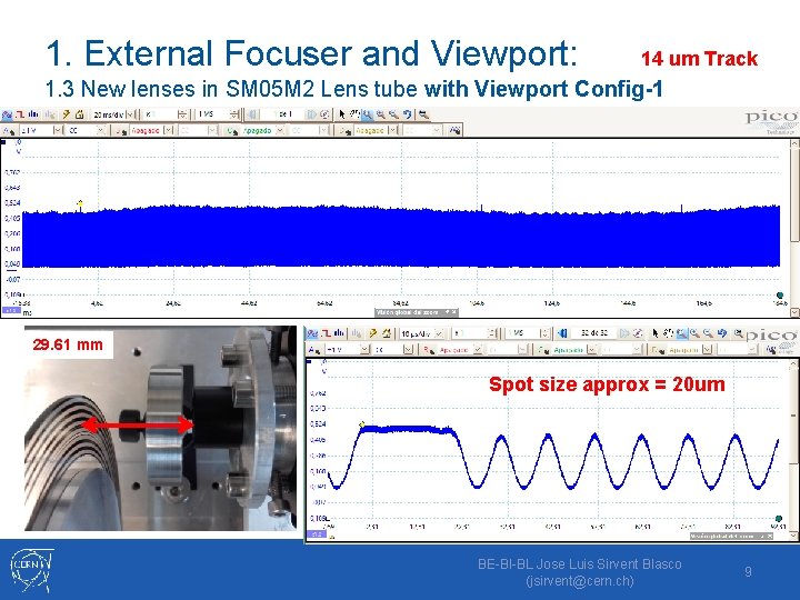 1. External Focuser and Viewport: 14 um Track 1. 3 New lenses in SM