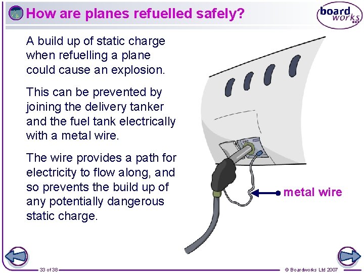 How are planes refuelled safely? A build up of static charge when refuelling a