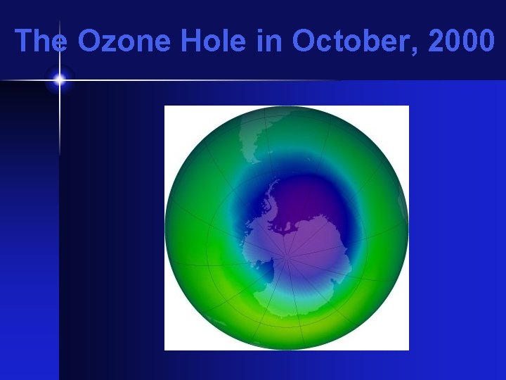 The Ozone Hole in October, 2000 