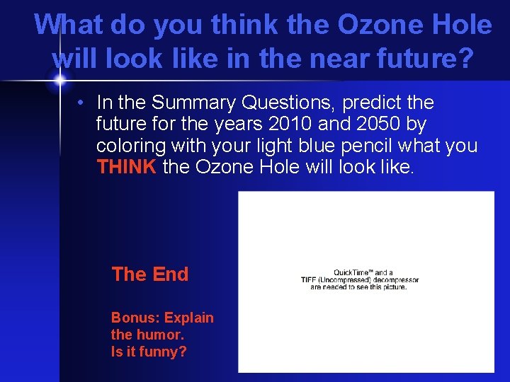 What do you think the Ozone Hole will look like in the near future?