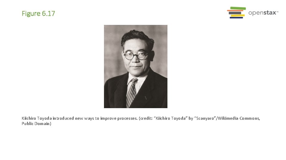 Figure 6. 17 Kiichiro Toyoda introduced new ways to improve processes. (credit: “Kiichiro Toyoda”