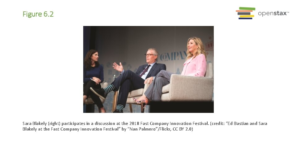 Figure 6. 2 Sara Blakely (right) participates in a discussion at the 2018 Fast