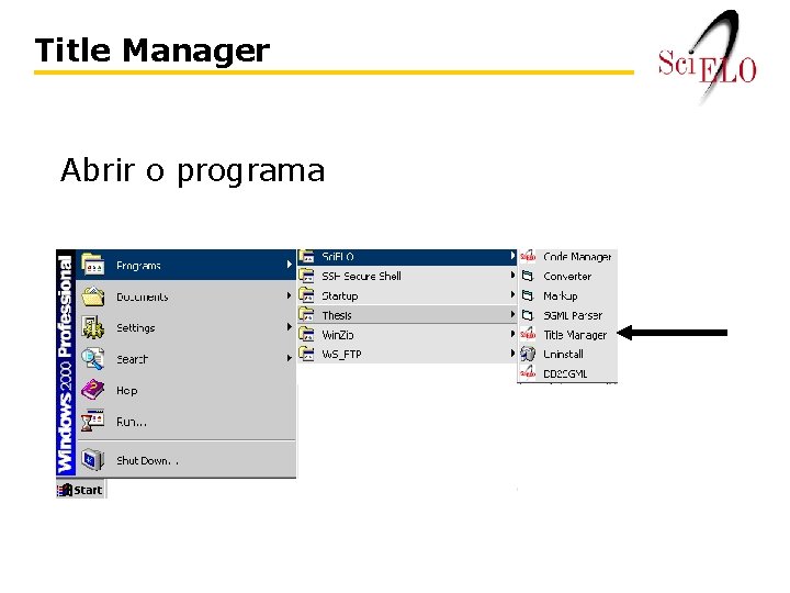 Title Manager Abrir o programa 