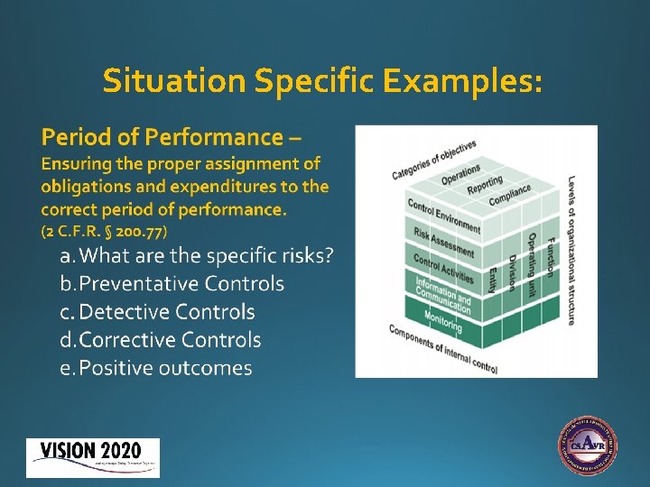 Situation Specific Examples: Situation Specific Examples: