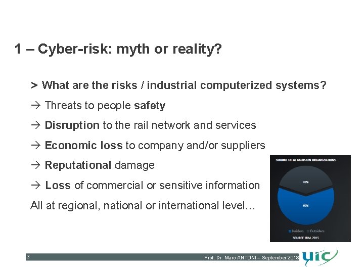 1 – Cyber-risk: myth or reality? > What are the risks / industrial computerized