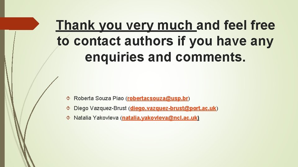 Thank you very much and feel free to contact authors if you have any