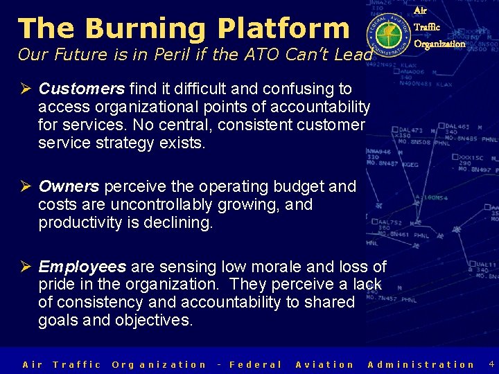 The Burning Platform Our Future is in Peril if the ATO Can’t Lead Air