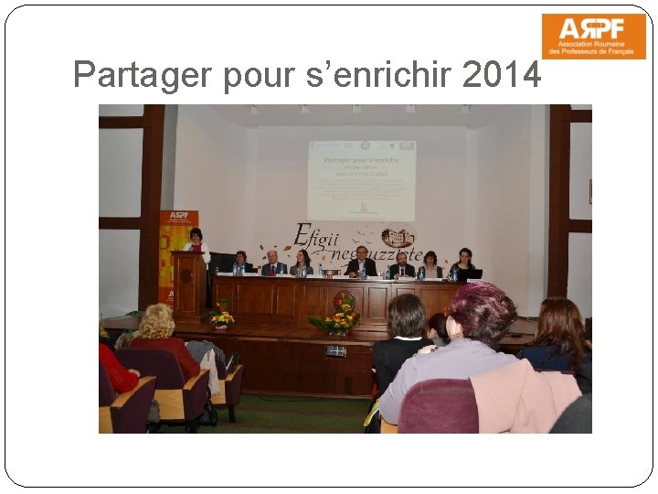 Partager pour s’enrichir 2014 