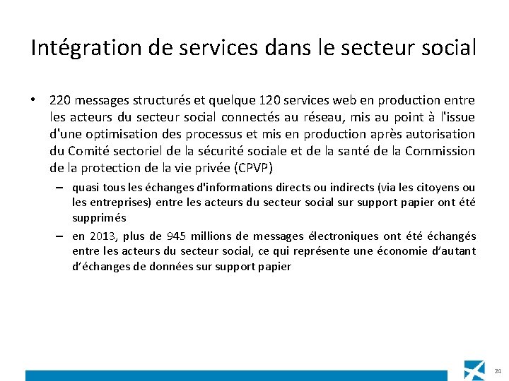 Intégration de services dans le secteur social • 220 messages structurés et quelque 120