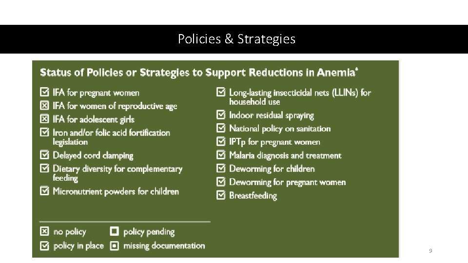 Policies & Strategies 9 