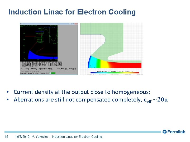 Induction Linac for Electron Cooling • Current density at the output close to homogeneous;