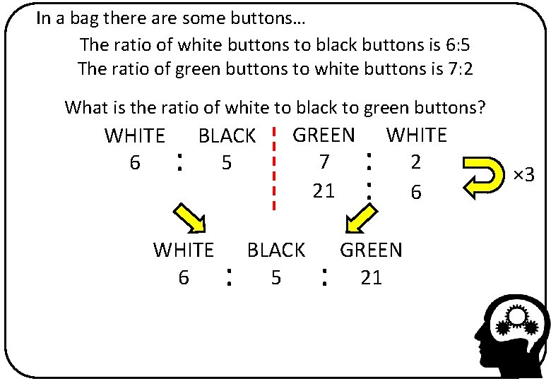 In a bag there are some buttons… The ratio of white buttons to black