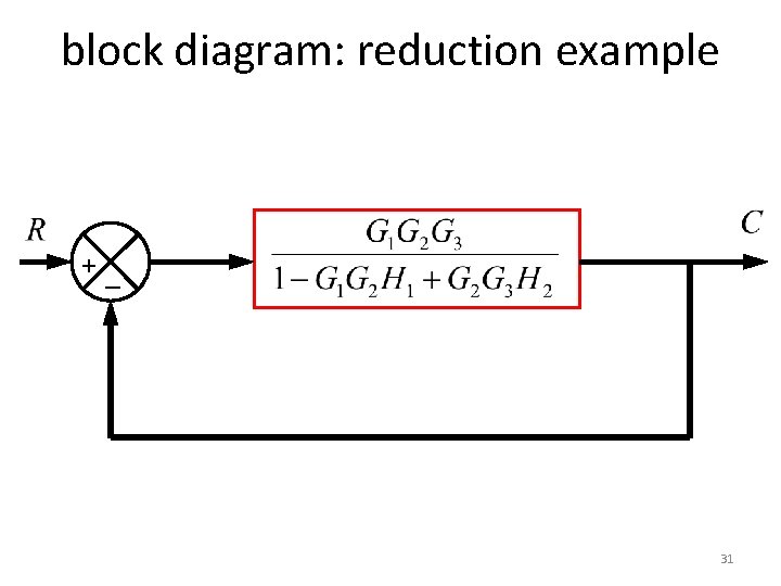 block diagram: reduction example +_ 31 