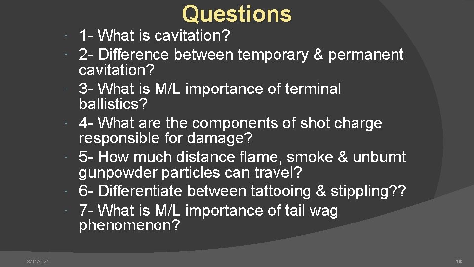 Questions 3/11/2021 1 - What is cavitation? 2 - Difference between temporary & permanent