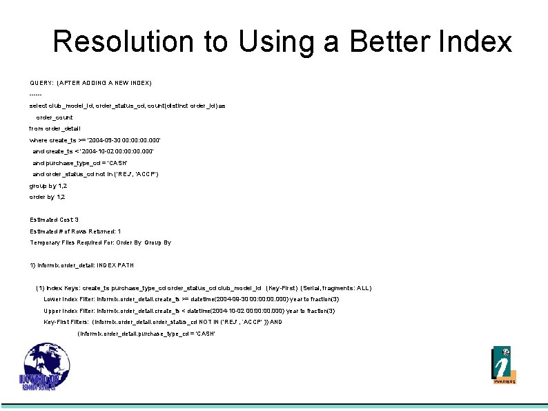 Resolution to Using a Better Index QUERY: (AFTER ADDING A NEW INDEX) -----select club_model_id,