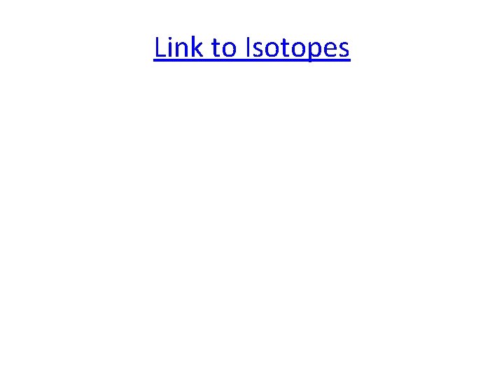 Link to Isotopes 