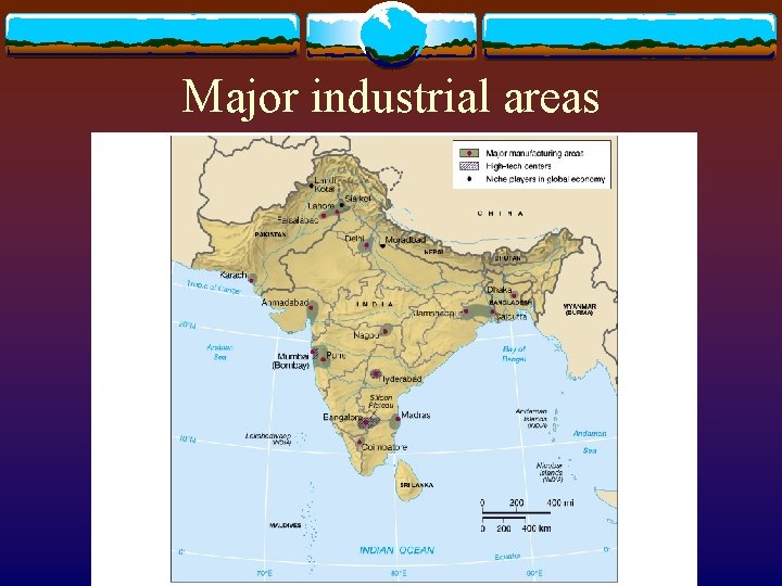 Major industrial areas 