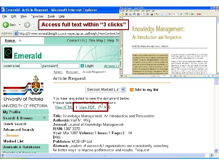 Access full text within “ 3 clicks” Access full text within “ 3 clicks”