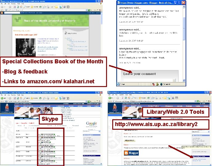 Special Collections Book of the Month -Blog & feedback -Links to amazon. com/ kalahari. Special Collections Book of the Month -Blog & feedback -Links to amazon. com/ kalahari.