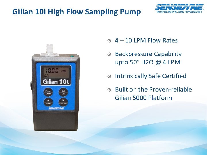 Gilian 10 i High Flow Sampling Pump 4 – 10 LPM Flow Rates Backpressure