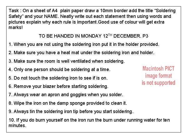 Task : On a sheet of A 4 plain paper draw a 10 mm